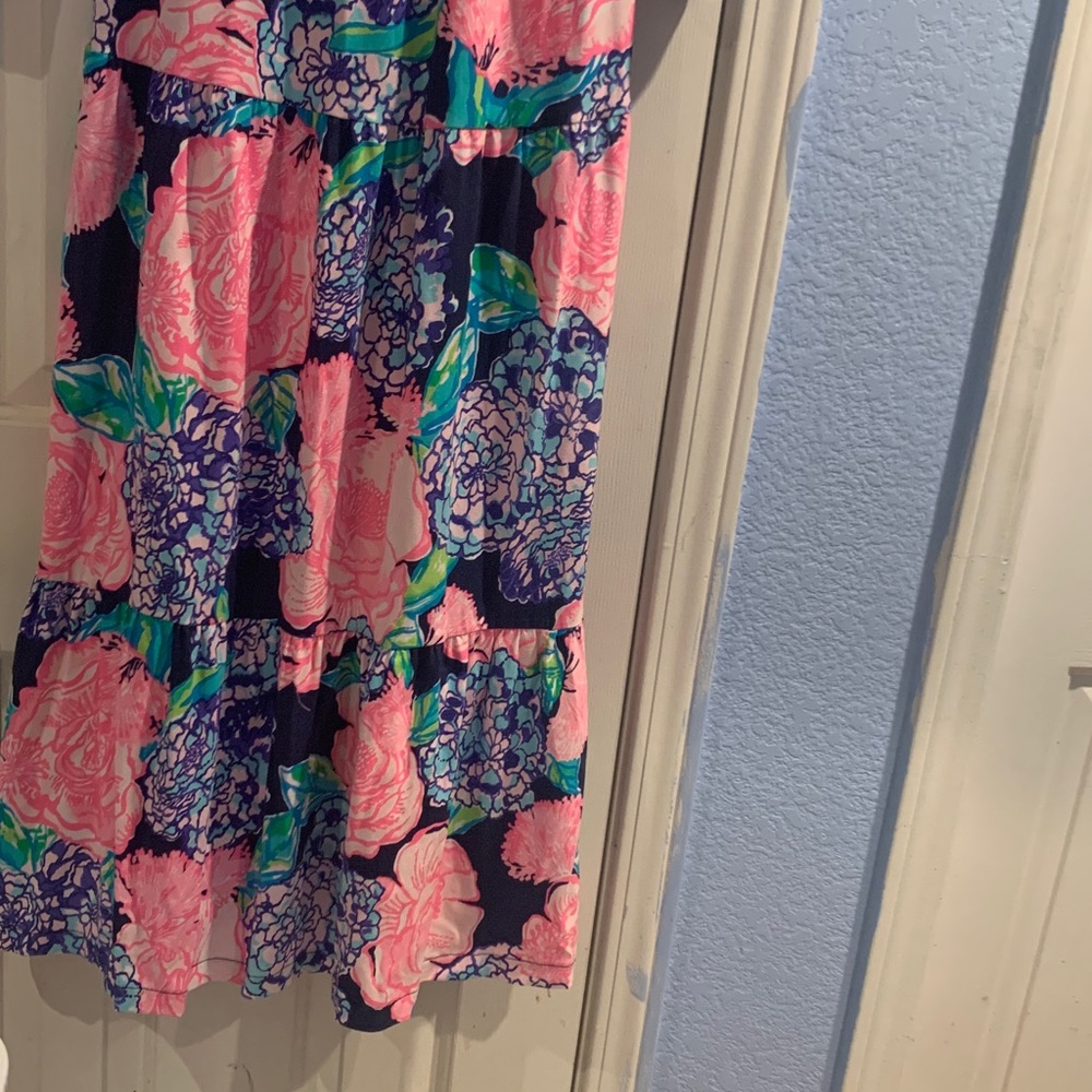 Lilly Pulitzer Floral Maxi Dress - Pink and Blue - Picture 6 of 6